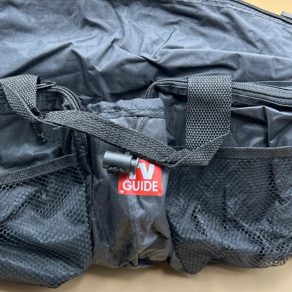 TV Guide Vintage Black Nylon Duffel Bag Travel Gym Carry On Media Promo